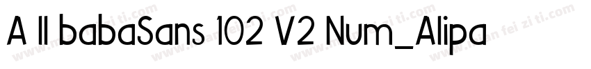 A ll babaSans 102 V2 Num_Alipay字体转换